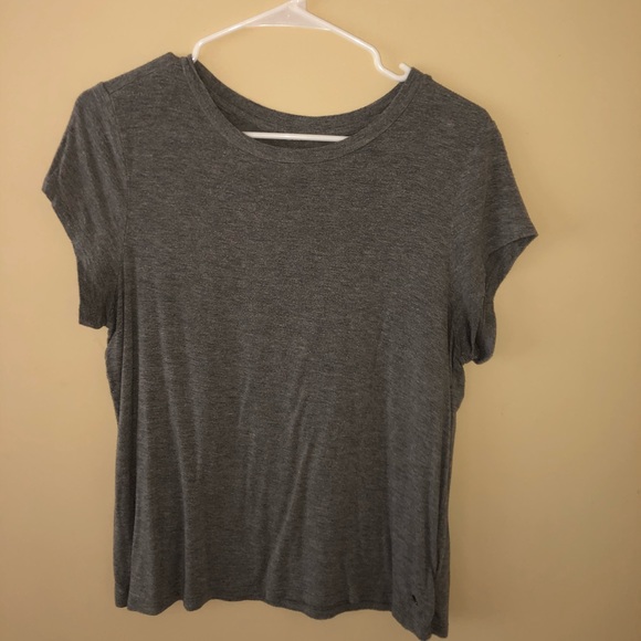 American Eagle Outfitters Tops - Grey American Eagle Cropped Shirt